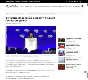 IMF praises Indonesia's economy, Prabowo sees faster growth 