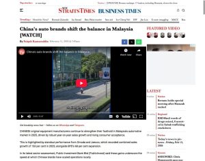 China's auto brands shift the balance in Malaysia