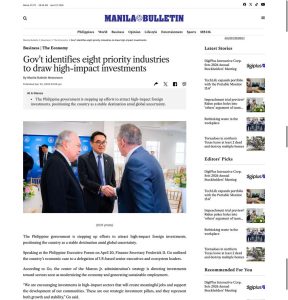 Gov't identifies eight priority industries to draw high-impact investments 