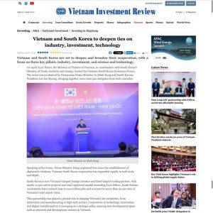 Vietnam and South Korea to deepen ties on industry, investment, technology 