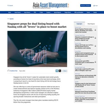 Singapore bourse gears up for dual listing board with Nasdaq