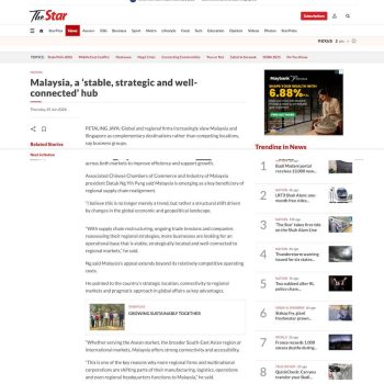 Malaysia, a ‘stable, strategic and well-connected’ hub